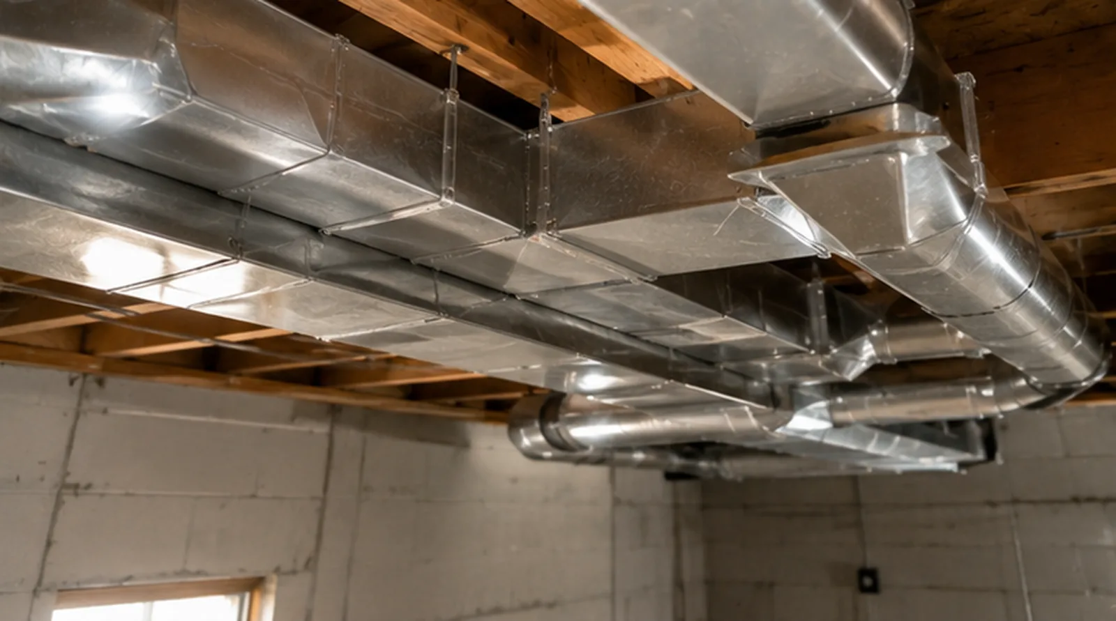 Basement utility area where sewer line issues are documented in Hutchinson