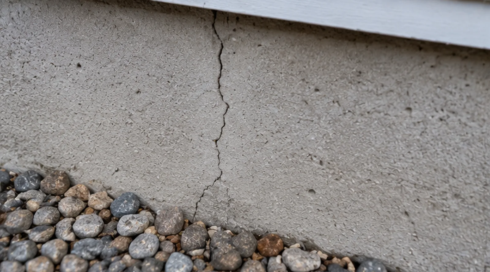 Hairline foundation crack found during a Hutchinson home inspection