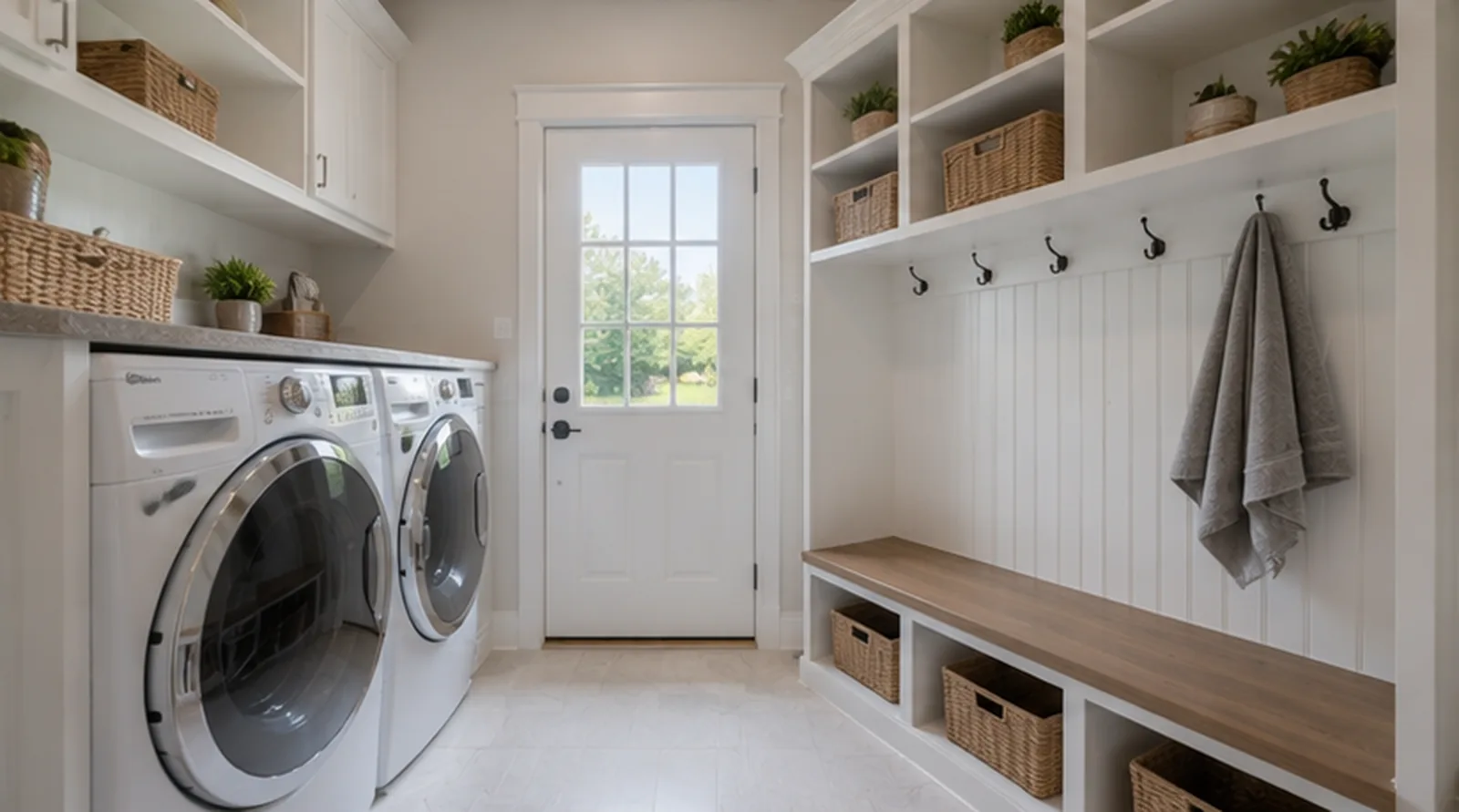 Laundry and mudroom inspected in a Hutchinson home