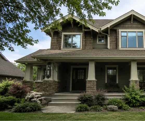 Historic Litchfield, MN home at dusk near Central Park