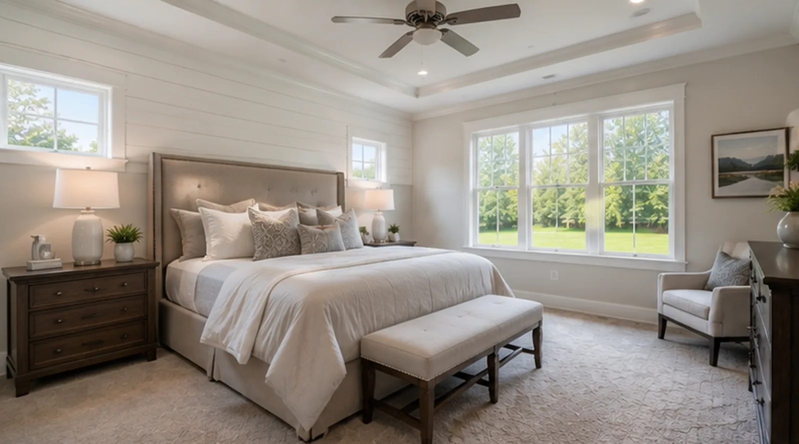 Primary bedroom inspected in a Hutchinson home