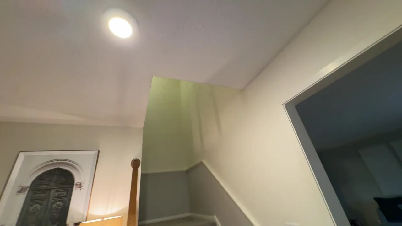 Living room inspected in a Hutchinson home