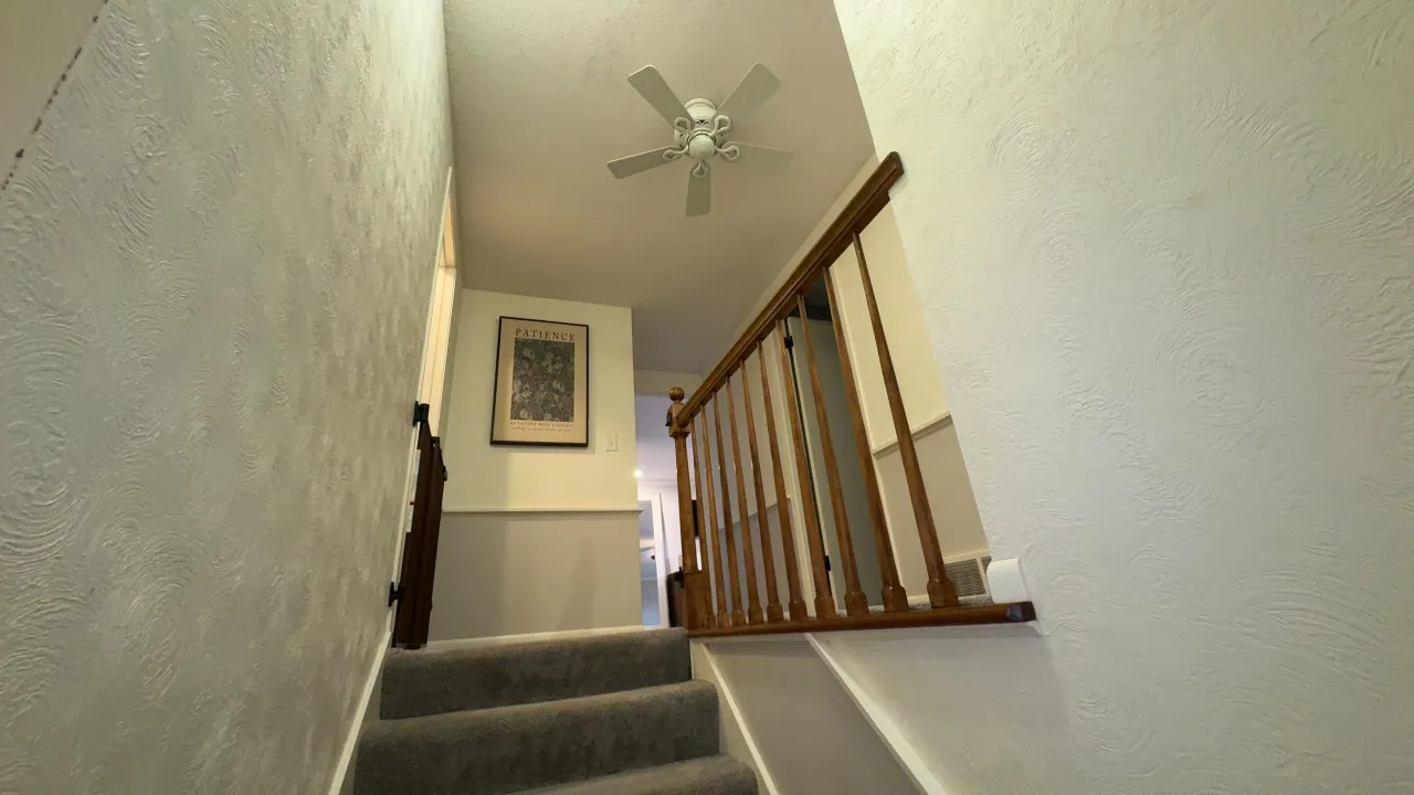 Living room inspected in a Hutchinson home