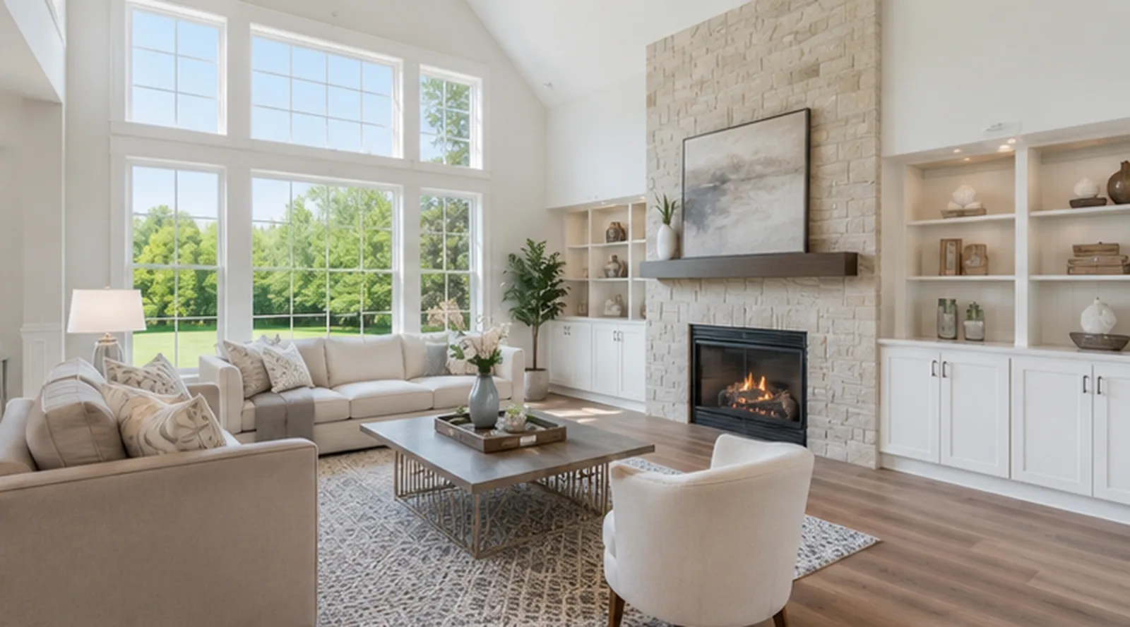 Living room walls and windows scanned for air leaks and energy loss