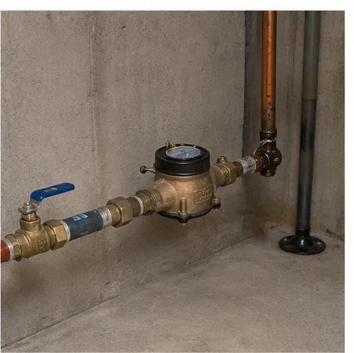 Water meter and main shutoff valve inspected