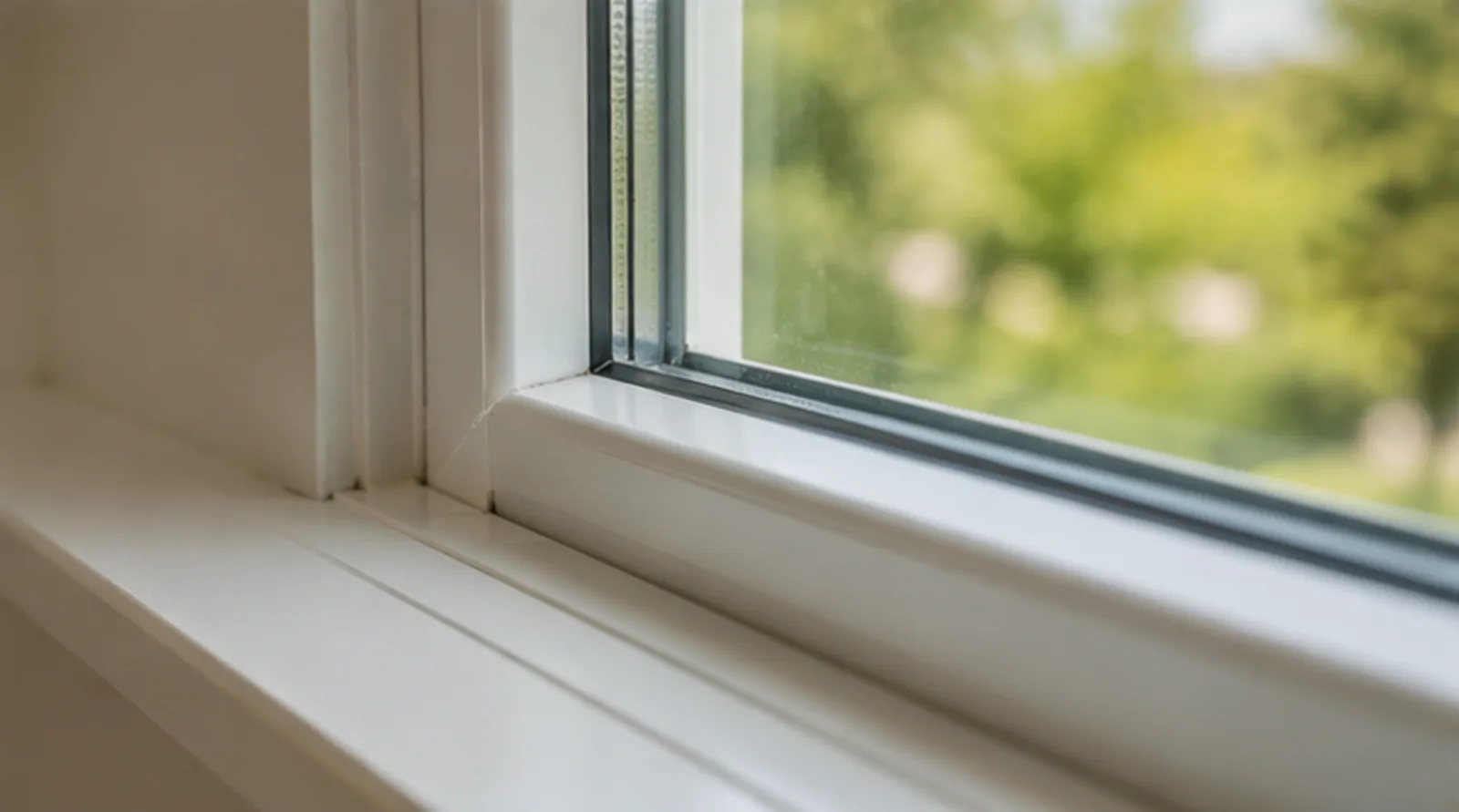Window condensation between panes in a Hutchinson home